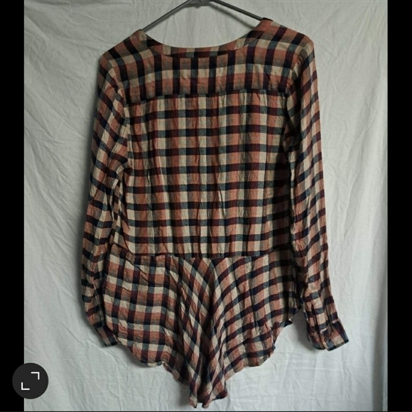 LUCKY Brand Plaid Quarter Button Down Popover - Picture 3 of 3